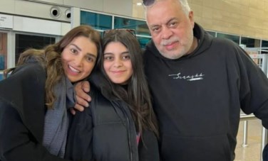 اشرف زكي وروجينا وبنتهما مريم