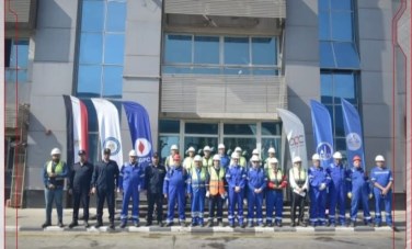 المنطقة الجغرافية البترولية بمسطرد تنفذ تجربة محاكاة لمكافحة حريق لقياس الجاهزية 