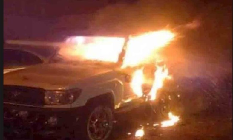 حريق سيارة 