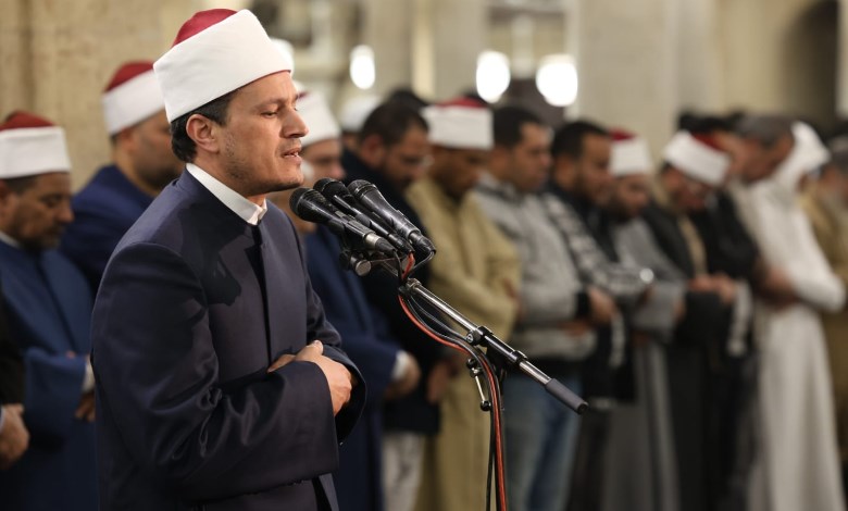 صلاة التراويح فى الجامع الأزهر 
