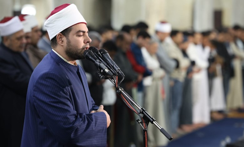 صلاة التراويح فى الجامع الأزهر 