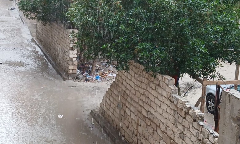 سقوط أمطار غزيرة على الإسكندرية 