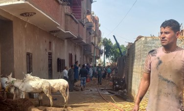 حريق 4 أحواش ماشية بسوهاج 