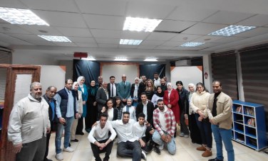 حضور محافظة اسيوط فى مكتبة مصر العامة للعرض المسرحى