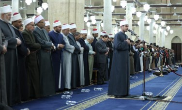 صلاة التراويح فى الجامع الأزهر 