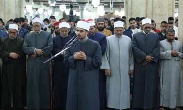 صلاة التراويح فى الجامع الأزهر 