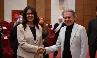  وزيرة الثقافة الدكتورة جيهان زكي والمايسترو سليم سحاب