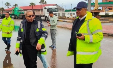رئيس صرف صحي الإسكندرية يتفقد منطقة العجمي