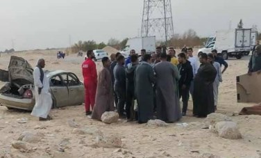 مصرع شخص وإصابة 6 آخرين إثر انقلاب سيارة بقنا