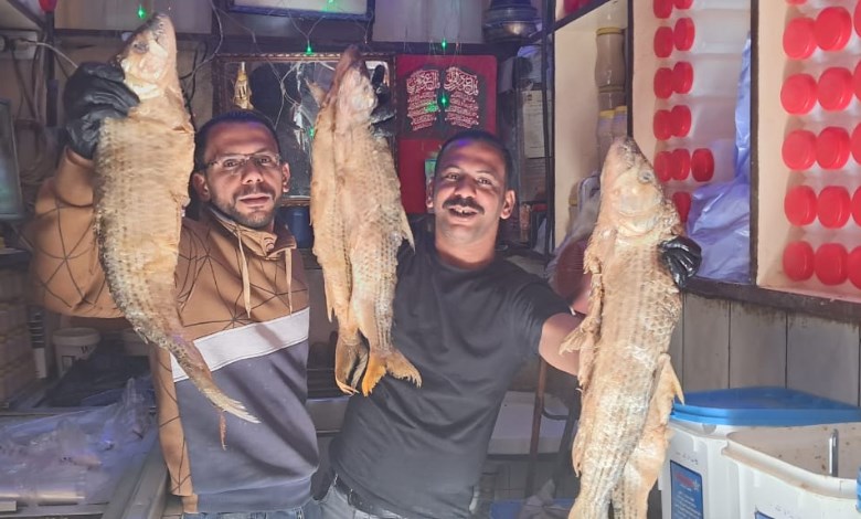 ازدحام محلات الأسماك المملحة بمحافظة سوهاج 
