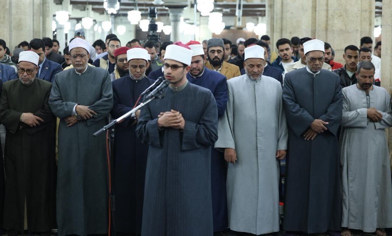 صلاة التراويح فى الجامع الأزهر 