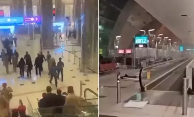 مطار دبي بعد الحادث 