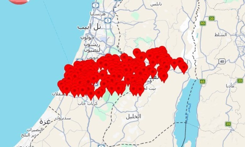 صافرات الإنذار بالأراضي المحتلة