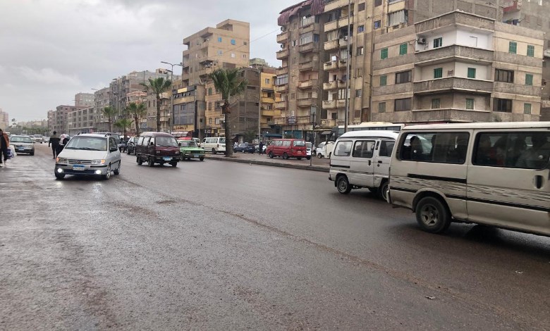 سقوط أمطار متوسطة الشدة على الإسكندرية