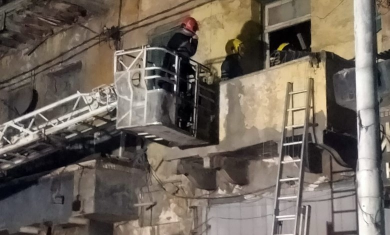انهيار اسقف عقار بالإسكندرية
