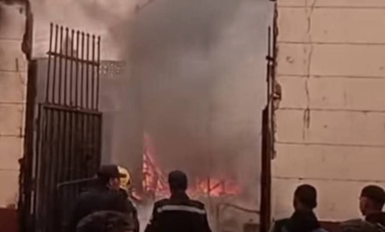 حريق ب بايكات البائعين خلف مسجد سيدى عبدالرحيم القنائى 