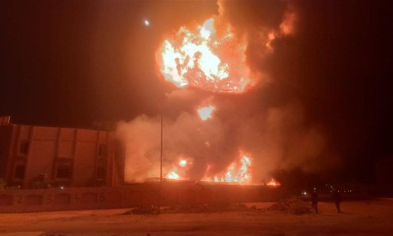 حريق ورشة أخشاب