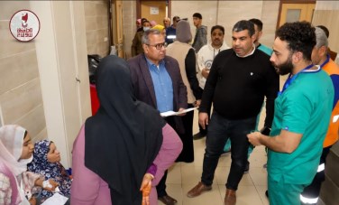 السكرتير العام المساعد يتفقد حادث سيارة مركز جرجا