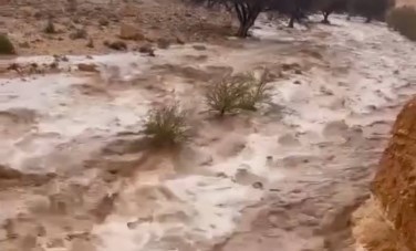أمطار وسيول في شمال سيناء