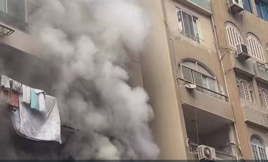 حريق بكافيه في الزقازيق 