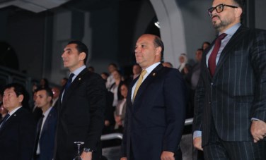 رئيس شباب النواب ووزير الرياضة يشاهدان كأس العالم 