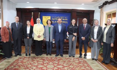 جامعة الإسكندرية تبحث سبل التعاون مع جامعة فرنسية