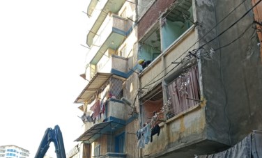 انهيار جزئي بعقار بالإسكندرية