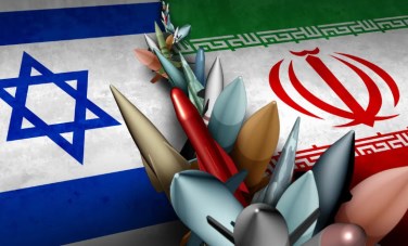 علم إسرائيل وإيران 