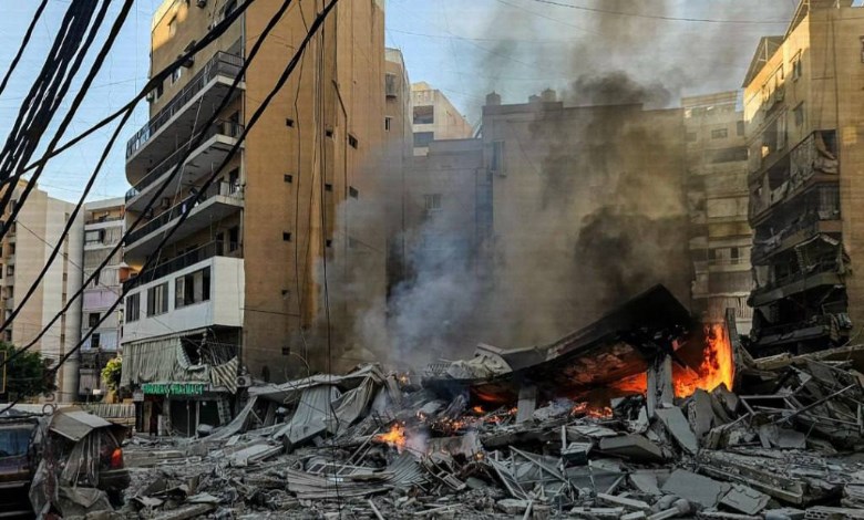 أثار القصف على لبنان