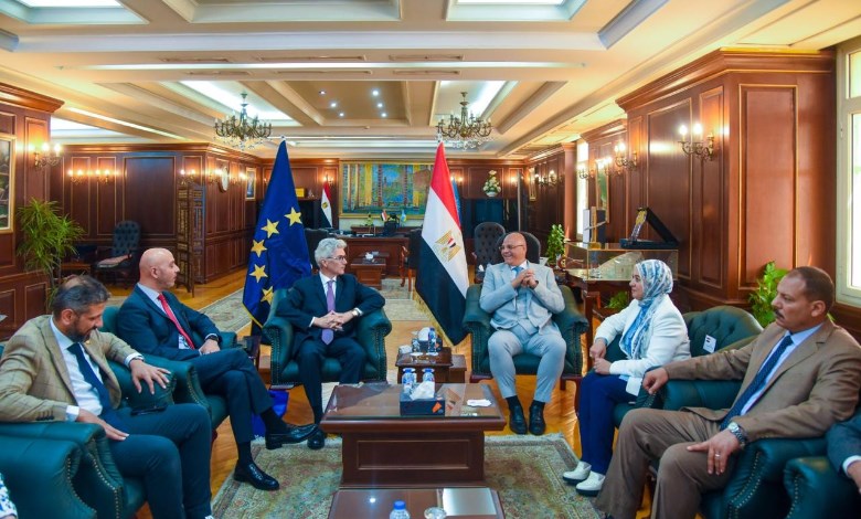 محافظ الإسكندرية يستقبل وفد الاتحاد الاوروبي
