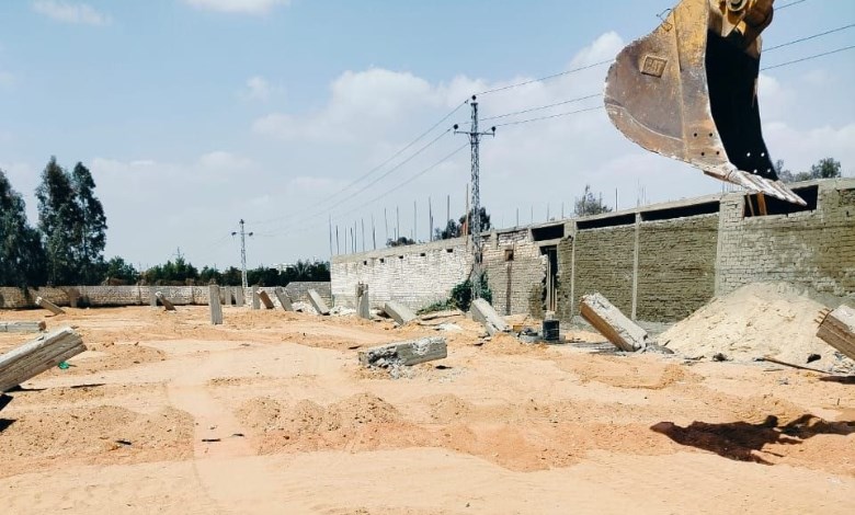 إزالة التعدي على الأراضي بالشرقية 