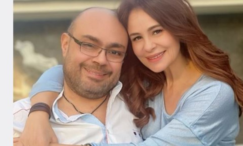 كارول سماحة وزوجها الراحل 