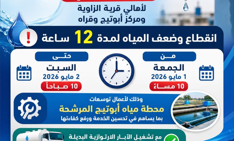 شركة مياه الشرب بأسيوط