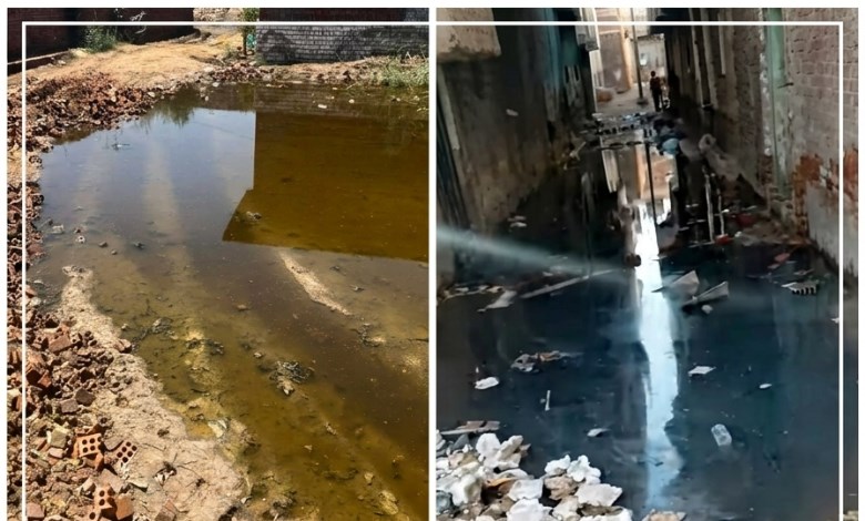 شوارع قرية العطف في مهب "المياه الجوفية"