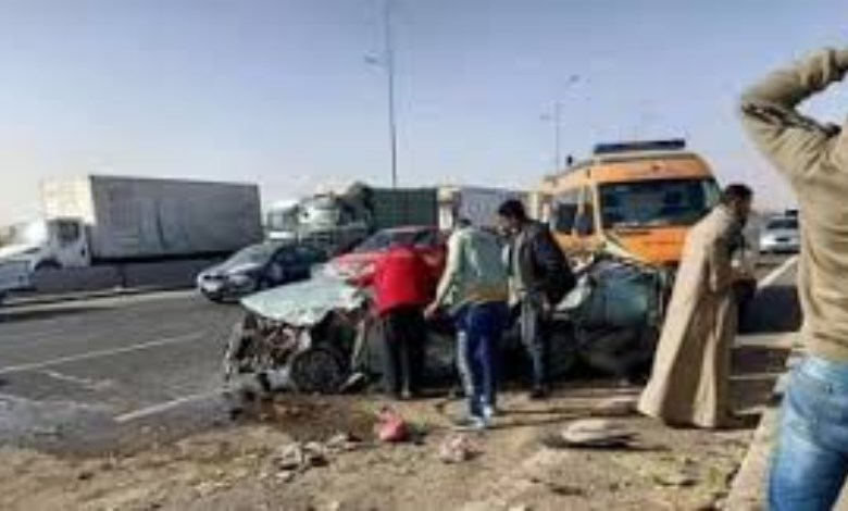 حادث تصادم بالمنيا