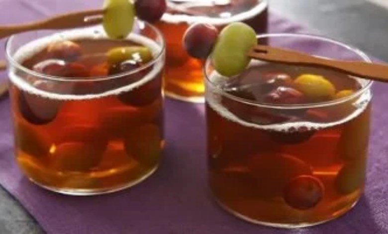 طريقة عمل جيلي العنب الأحمر