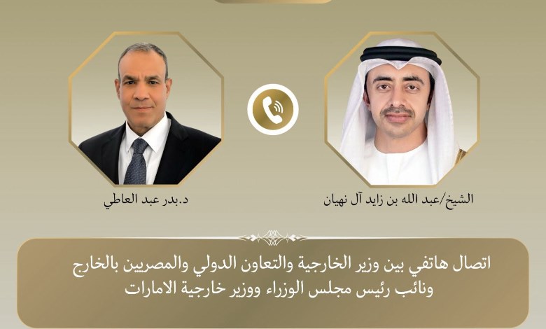وزير الخارجية ونظيره الإماراتي
