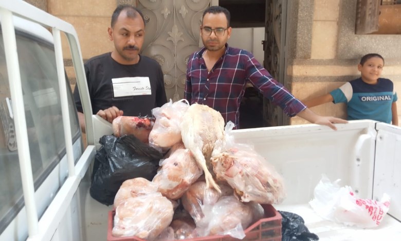 محافظ أسيوط: ضبط 70 كجم من الدواجن المجمدة غير الصالحة للاستهلاك